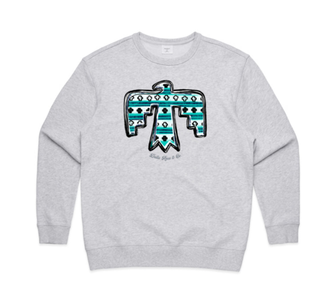 Turquoise Thunderbird Sweater