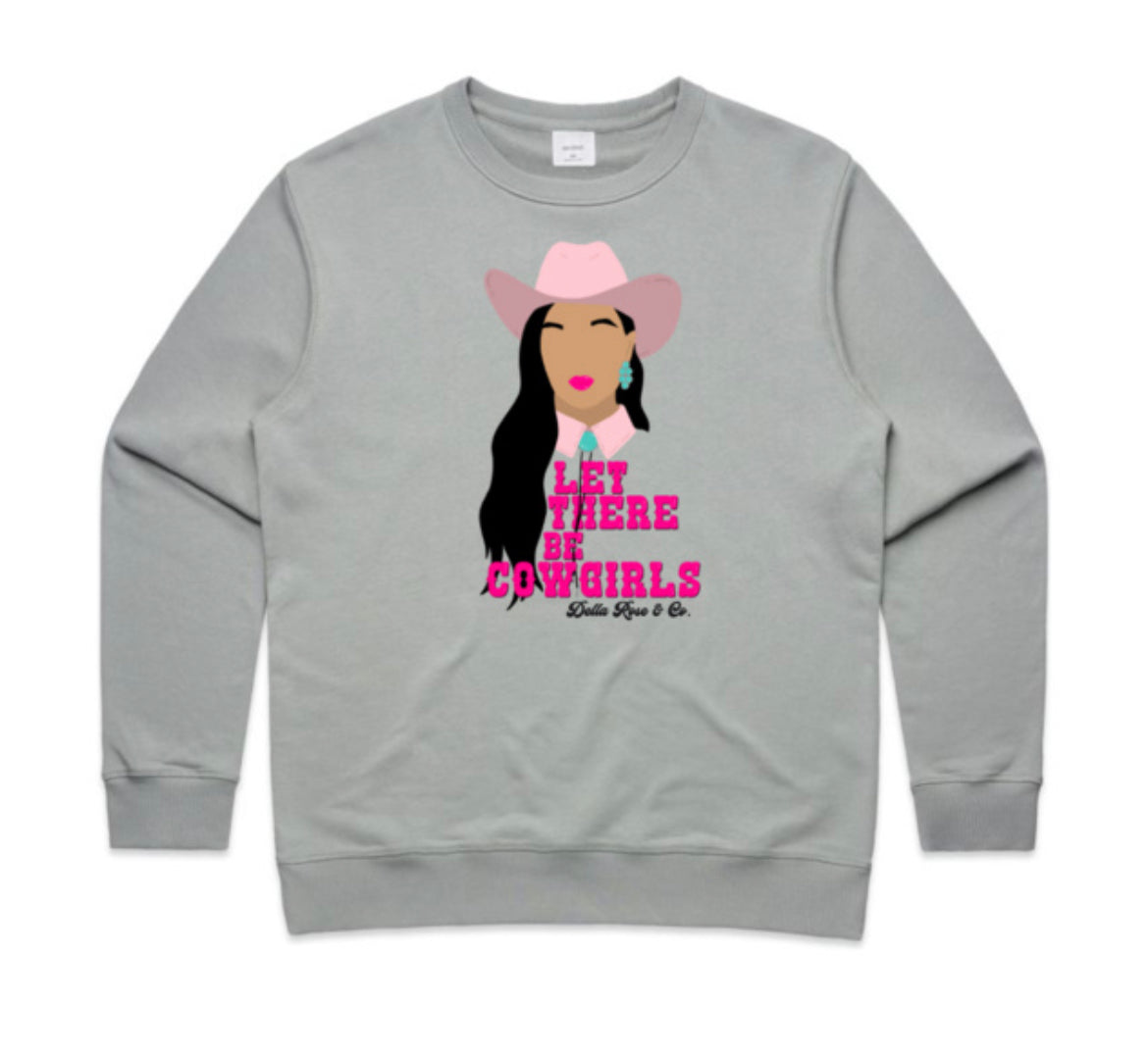 Let There Be Cowgirls Crew (Black Hair, ladies sizes)
