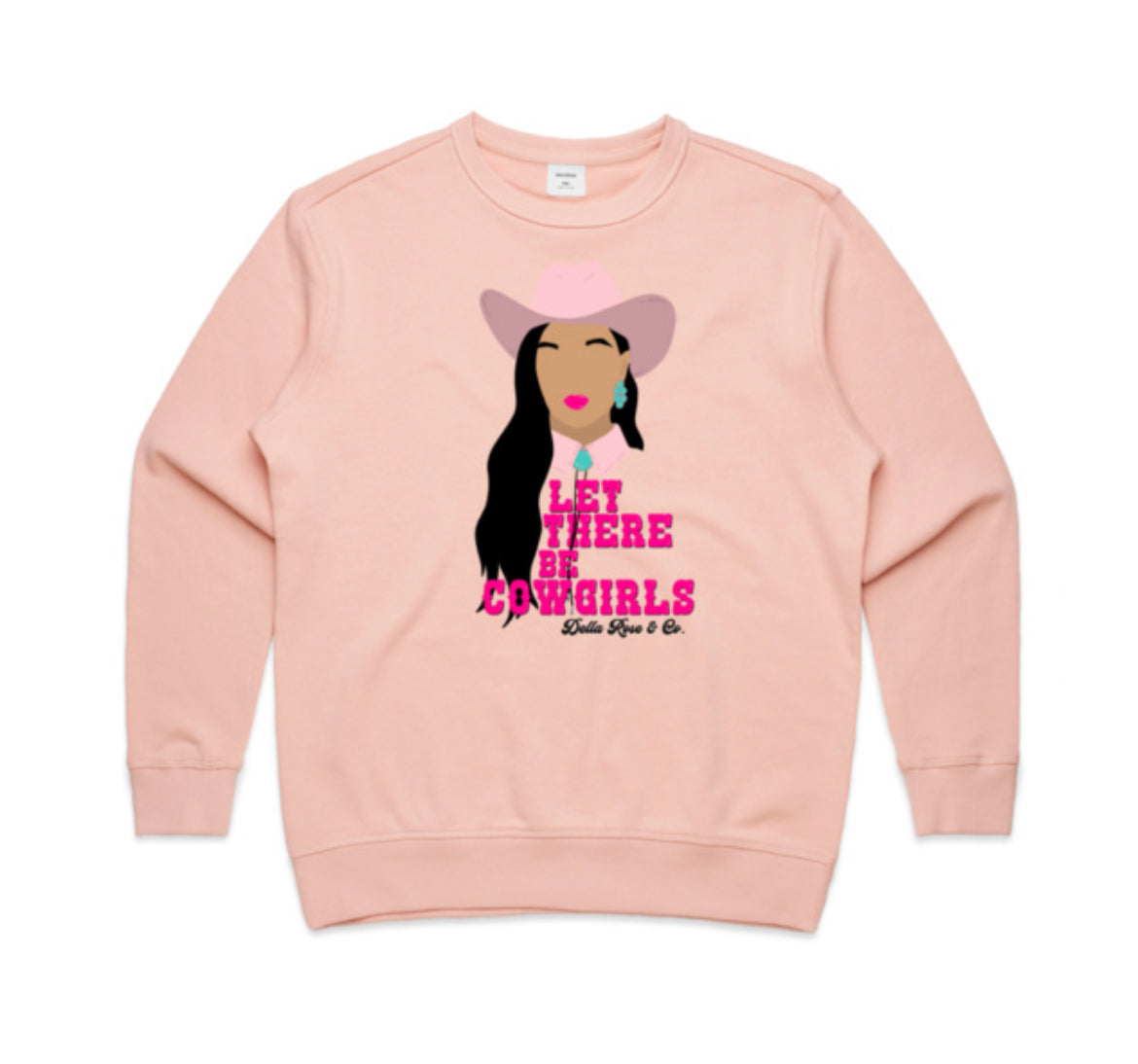 Let There Be Cowgirls Crew (Black Hair, ladies sizes)