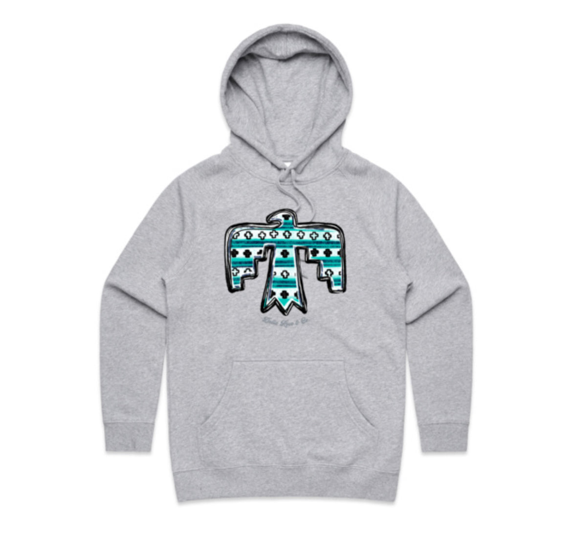 Turquoise Thunderbird Hoodie