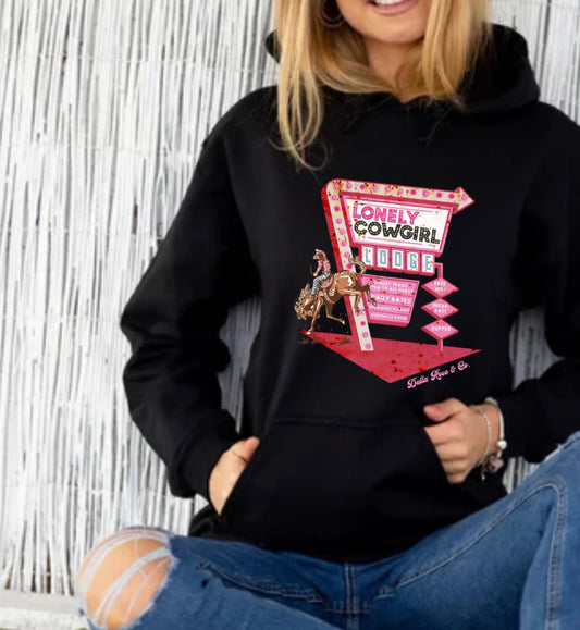 Lonely Cowgirl Lodge Hoodie (unisex sizes)