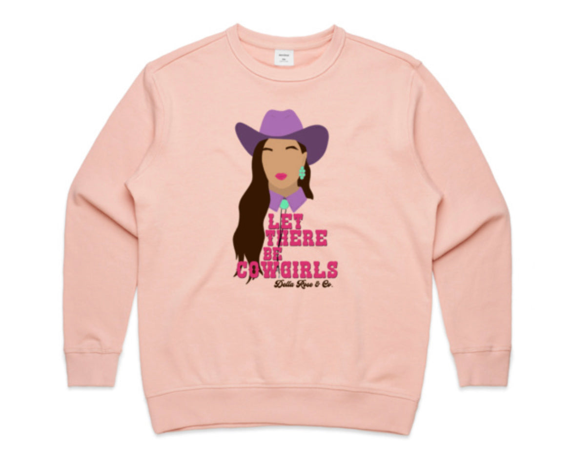 Let There Be Cowgirls Crew (brunette, ladies sizes)