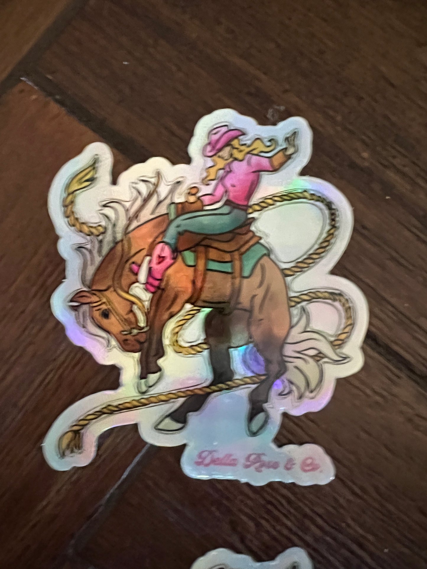 Bronc Cowgirl Sticker