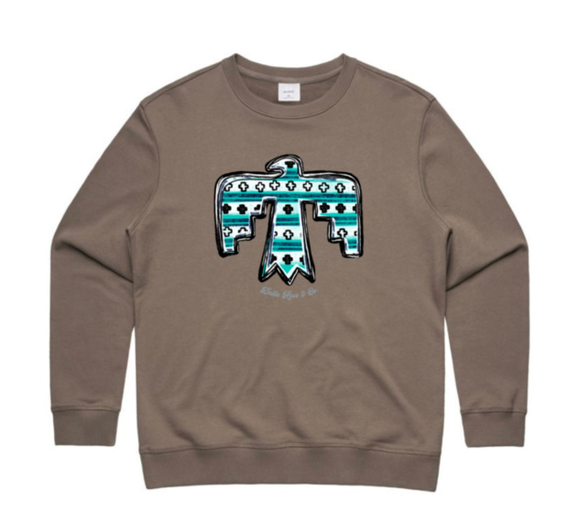 Turquoise Thunderbird Sweater