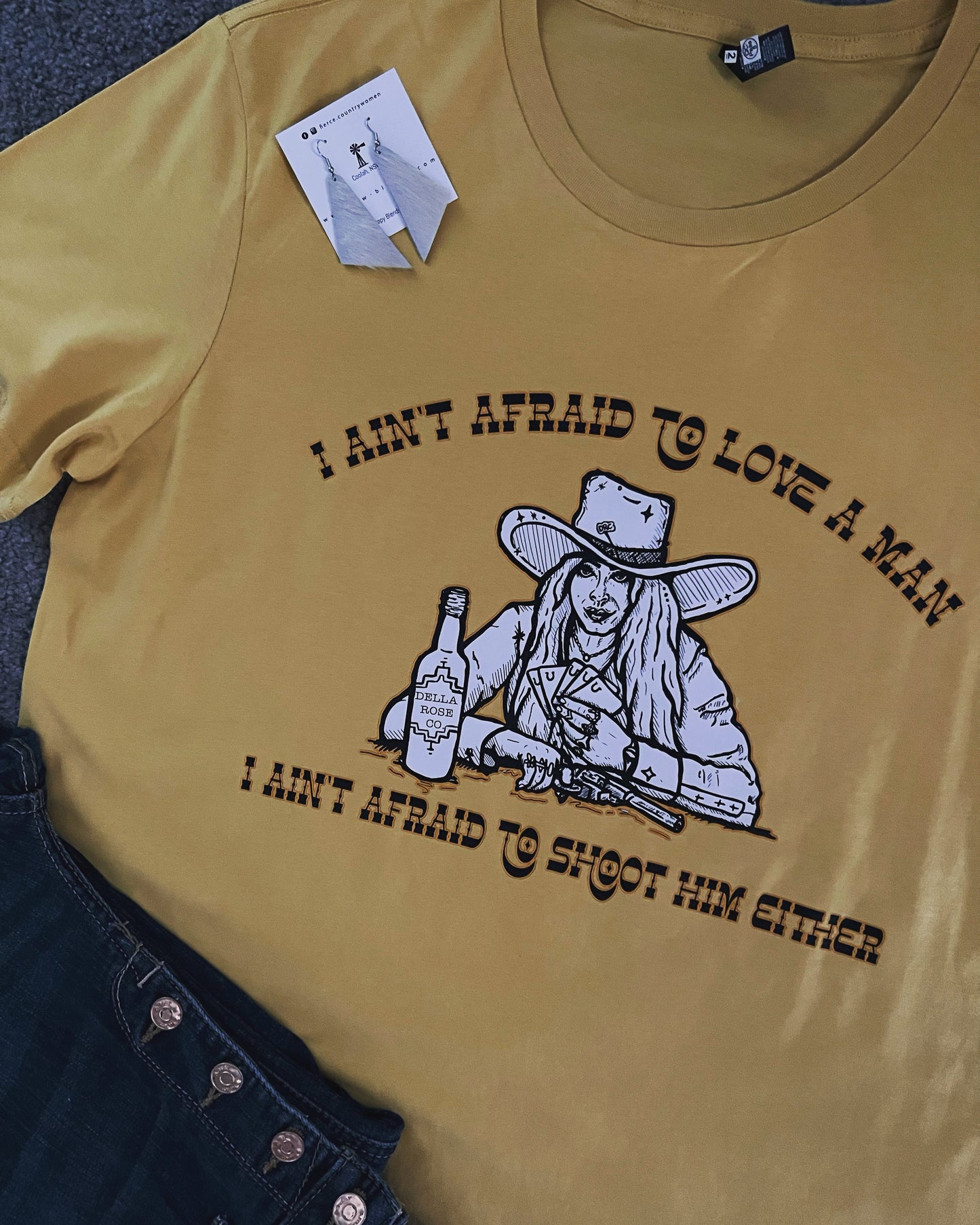 Annie Oakley Mustard Tee