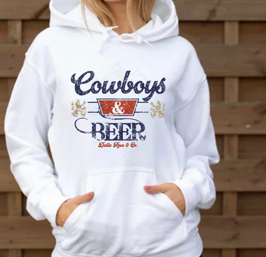 Cowboys & Beer Hoodie (unisex sizes)