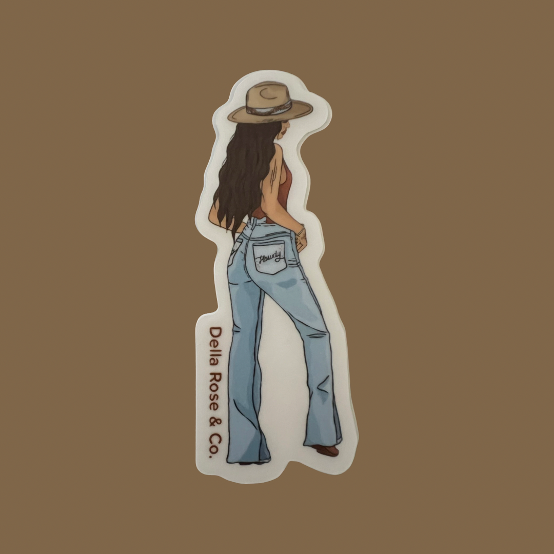 Howdy Cowboy Sticker