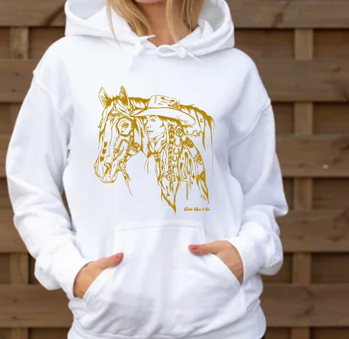 Cowgirl & Horse Hoodie (unisex sizes)