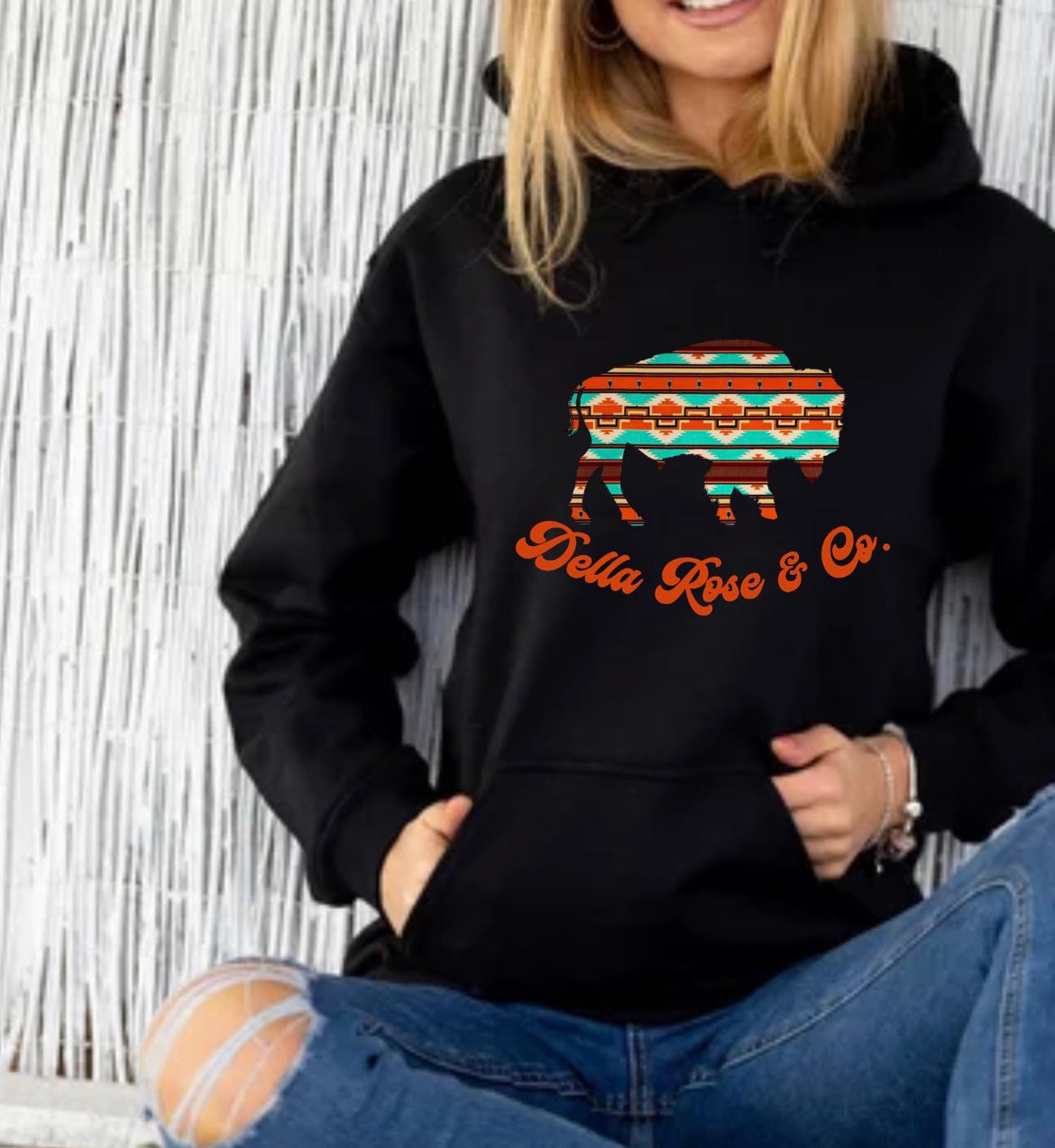 Aztec Buffalo Hoodie (unisex sizes)